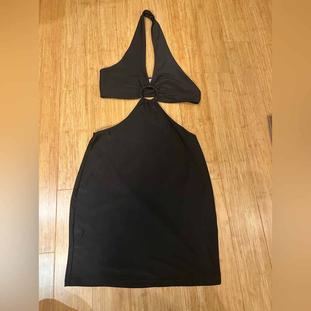 Elegant Black Halter Dress